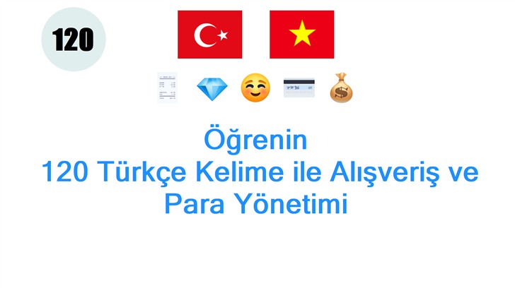 Öğrenin: 120 Türkçe Kelime ile Alışveriş ve Para Yönetimi